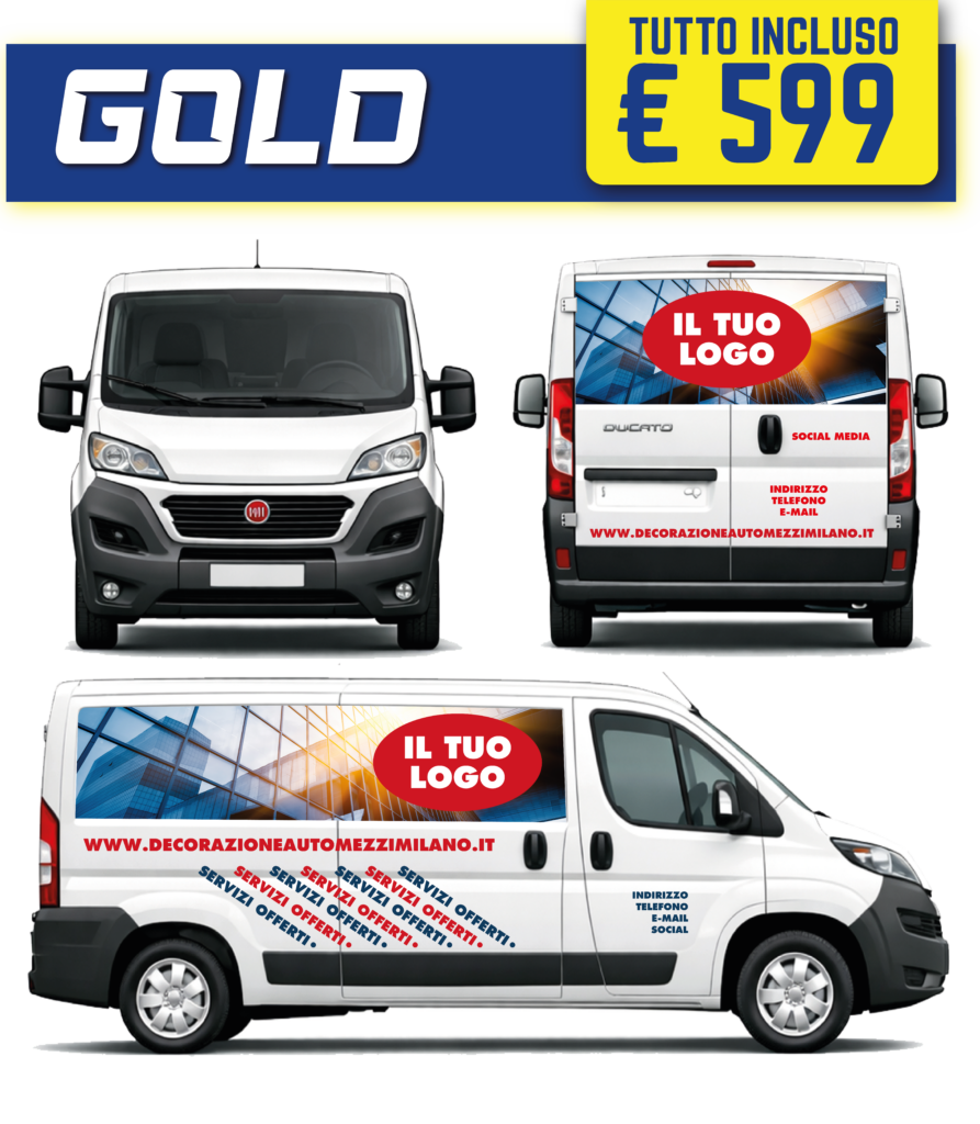 FURGONE MEDIO GOLD decorazione automezzi milano