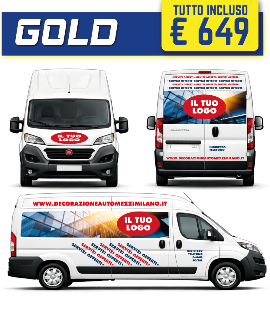 FURGONE MAXI GOLDEN decorazione automezzi milano . Decorazione furgone grande -
